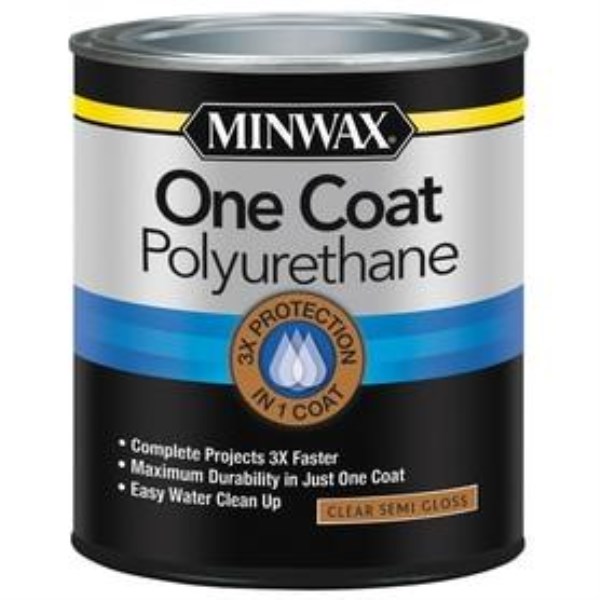 Minwax One Coat 1 Qt. Semi-Gloss Interior Polyurethane