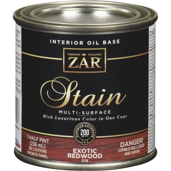Zar 1/2 Pt. Exotic Redwood Oil-Based Multi-Surface Interior Stain