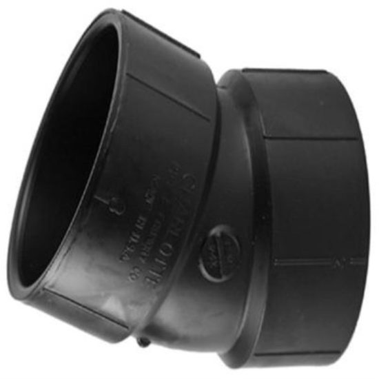 Charlotte Pipe 2 In. Hub x Hub 22-1/2 Deg. ABS Elbow (1/16 Bend)