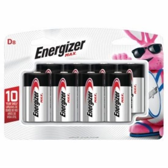 Energizer Max D Alkaline Battery (8-Pack)
