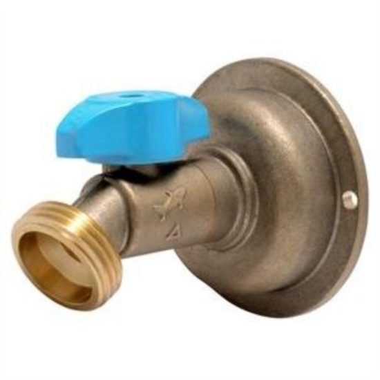 Sharkbite 1/2 In. x 3/4 In. MHT Quarter Turn Brass No Kink 45 Degree Hose Bibb
