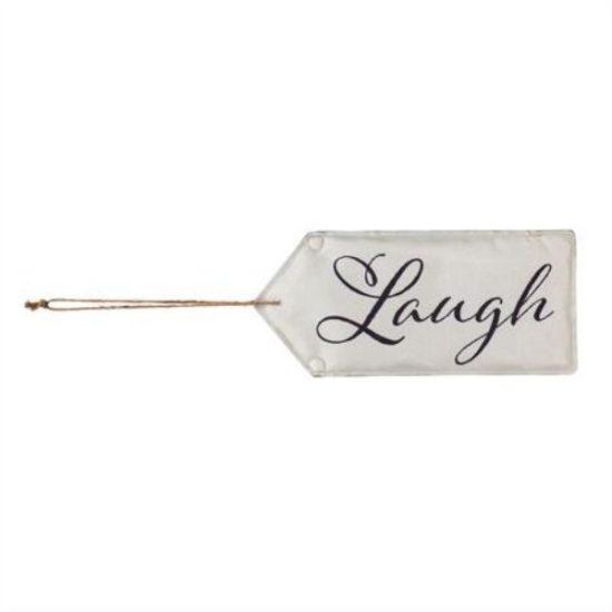 Evergreen Door Decor Laugh Door Tag, 18'' x 8'' inches