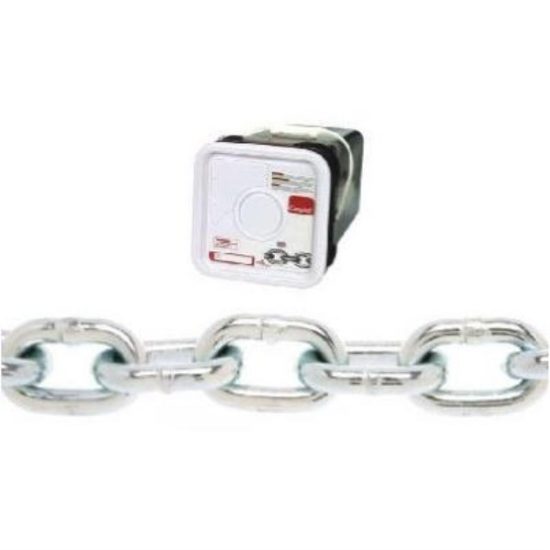 Campbell 1/4 In. 100 Ft. Zinc-Plated Low-Carbon Steel Coil Chain