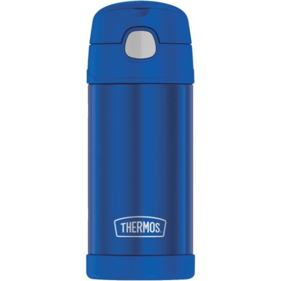 Thermos Funtainer 12 Oz. Navy Stainless Steel Water Bottle With Straw
