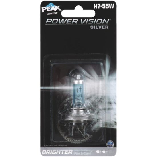 PEAK Power Vision Silver H7-55W 12.8V Halogen Automotive Bulb