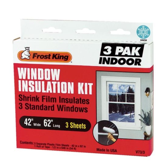 Frost King 42 In. x 62 In. Indoor Shrink Film Window Kit, (3-Pack)