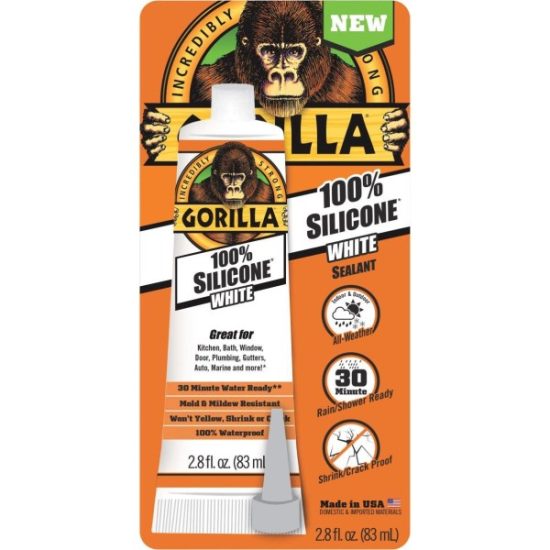 Gorilla 2.8 Oz. White Caulk & Seal