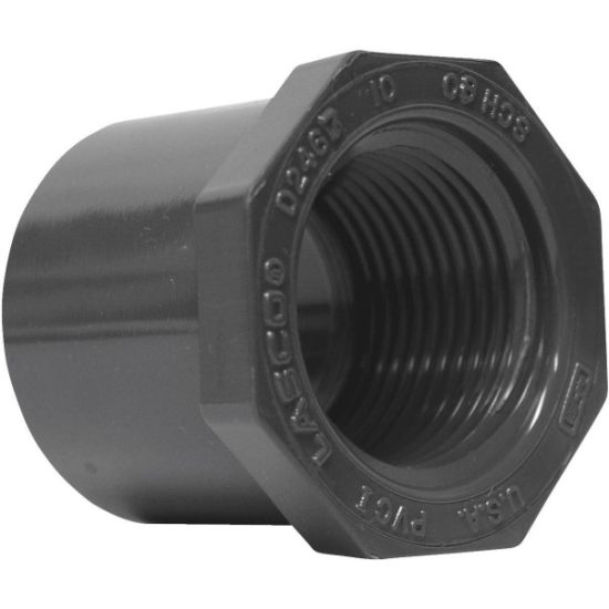 Charlotte Pipe 1-1/2 In. Spigot x 3/4 In. FIP Schedule 80 Reducing PVC Bushing