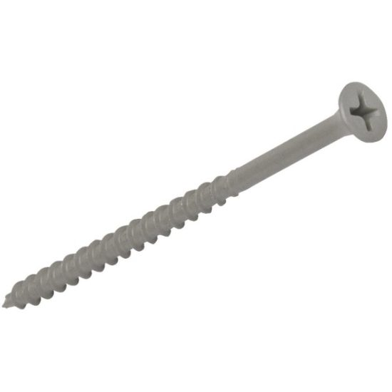Grip-Rite PrimeGuard Standard #6 x 1-1/4 In. Phillips Gray Wood Deck Screw (900 Ct. Jar)