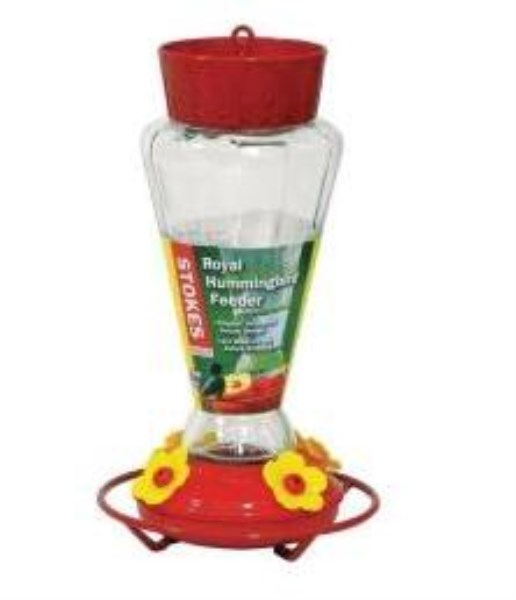 More Birds 28 Oz. Glass Royal Hummingbird Feeder