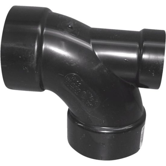 Charlotte Pipe 3 x 3 x 2 In. Hub x Hub x Hub 90 Deg. ABS Elbow w/Low Heel Inlet (1/4 Turn)
