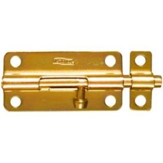 National 4 In. Brass Steel Door Barrel Bolt