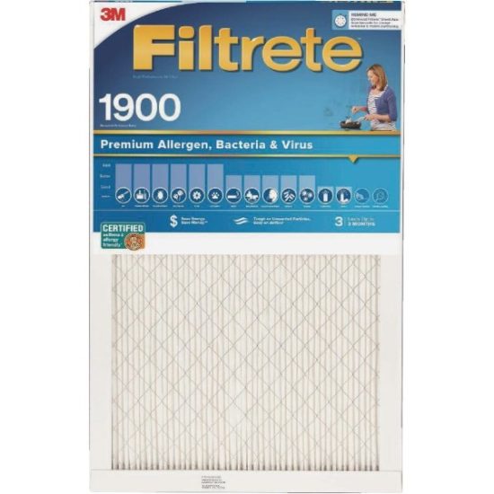 3M Filtrete 16 In. x 25 In. x 1 In. Premium Allergen, Bacteria & Virus 1900 MPR Furnace Filter