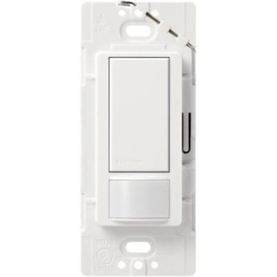 Lutron Maestro White 900 Sq. Ft. Coverage 180 Deg. Detection Single-Pole Occupancy Sensor Switch