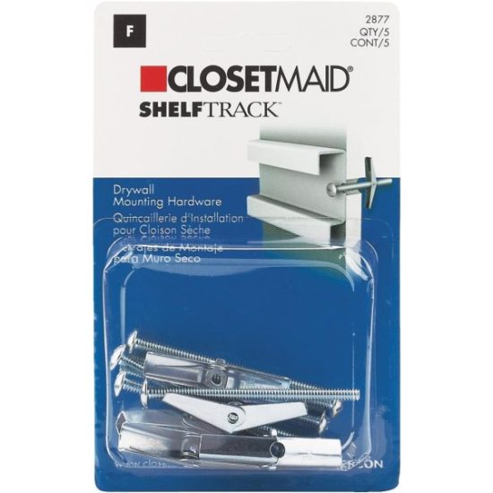 Closetmaid ShelfTrack 5-Piece Hang Track Mounting Hardware