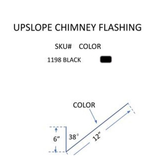 IVEY UPSLOPE BLACK CHIMNEY FLASH