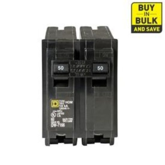 Square D Homeline 50A Double-Pole Standard Trip Circuit Breaker