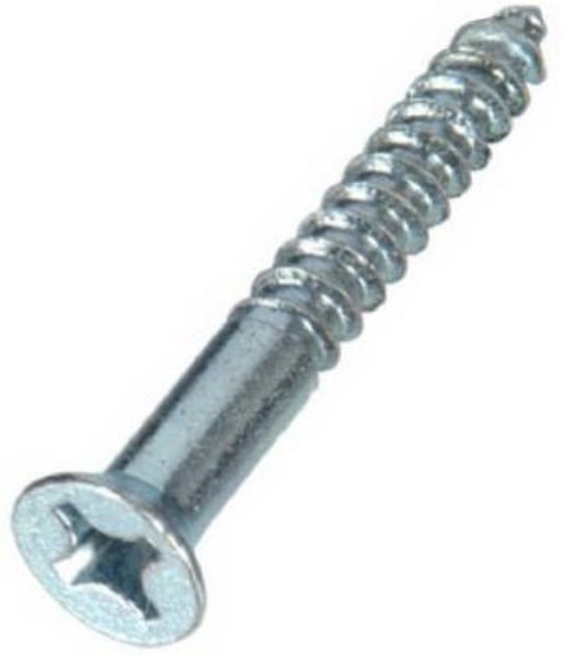 Hillman #8 x 1-3/4 In. Flat Head Phillips Zinc Wood Screw (100 Ct.)