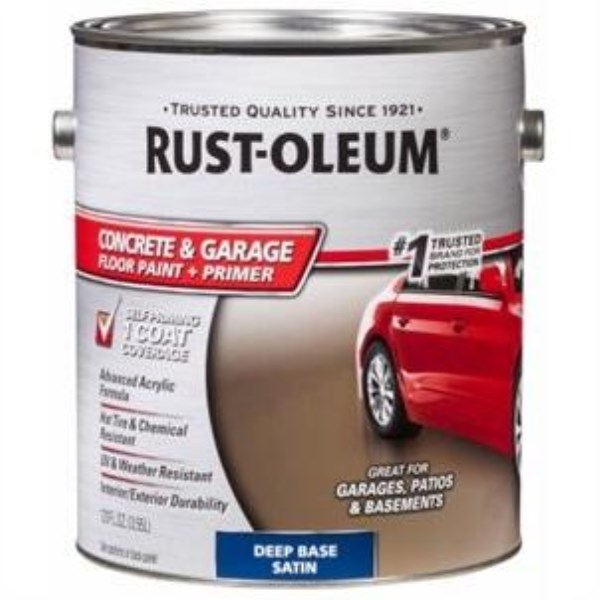 Rust-Oleum Concrete & Garage Floor Paint & Primer, 1 Gal., Deep Base