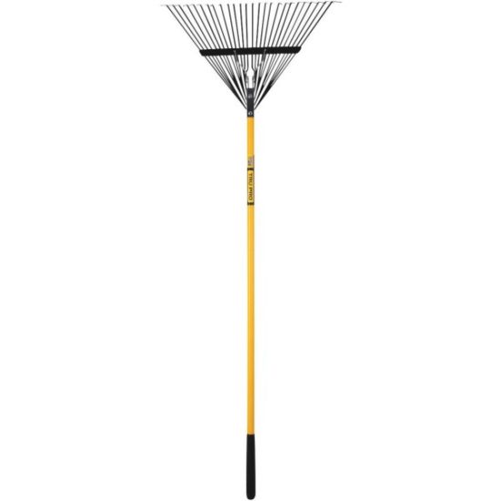 Tru Pro 26 In. Steel Head 54 In. Fiberglass Handle Leaf Rake (26-Tine)