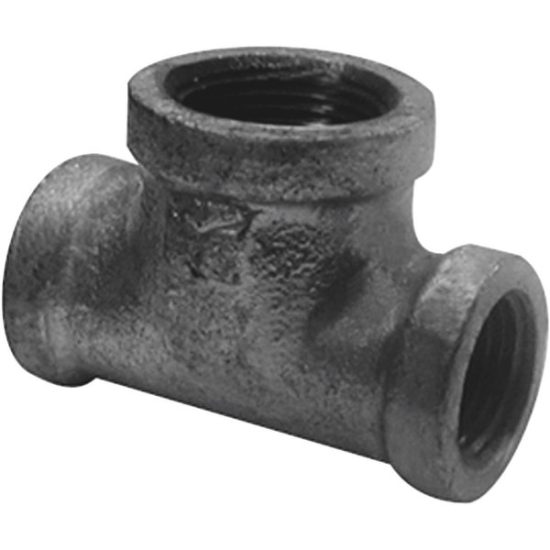 Southland 1 In. x 1 In. x 3/4 In. Reducing Malleable Black Iron Tee
