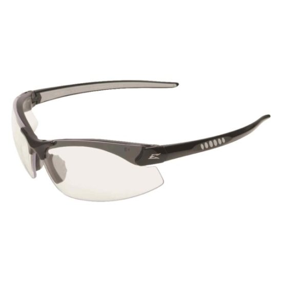 Edge Eyewear Zorge G2 Gloss Black Frame Safety Glasses with Clear Lenses