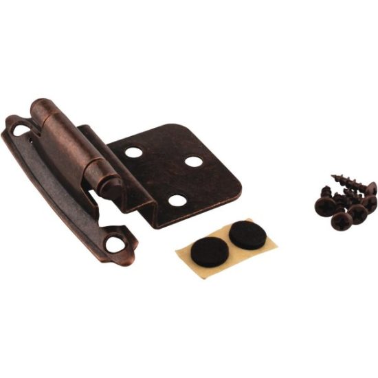 KasaWare 3/8 In. Oil Rubbed Bronze Self-Closing Inset Hinge (2-Pack)