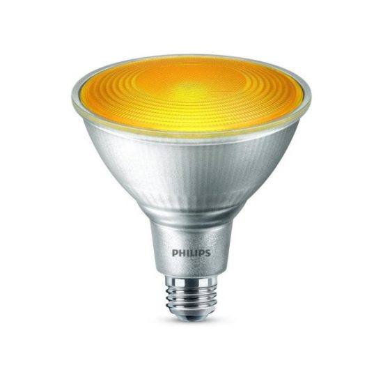 Philips 100W Equivalent Yellow PAR38 Medium Dimmable LED Bug Light Bulb