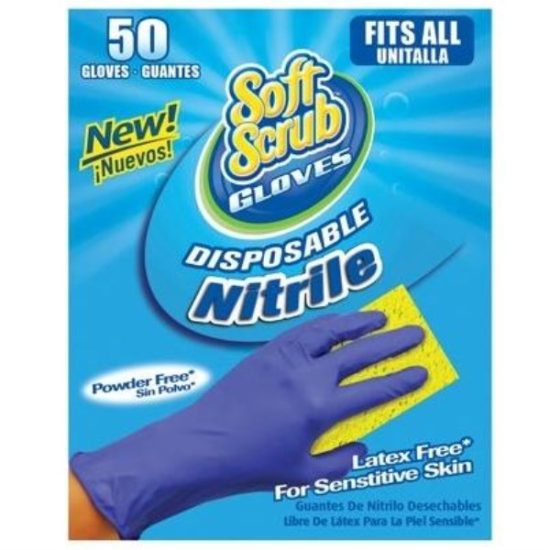 Soft Scrub 1 Size Fits All Nitrile Disposable Glove (50-Pack)