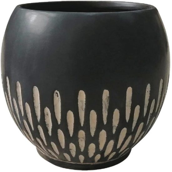 Southern Patio Ava 8 In. Ceramic Brown Planter