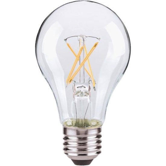 Satco 40W Equivalent Warm White A19 Medium Dimmable LED Light Bulb (4-Pack)