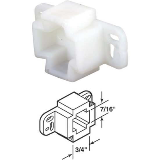 Prime-Line Nylon White Track Socket (2-Pack)