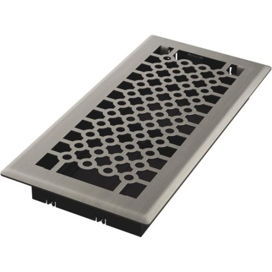 Imperial San Francisco 4 In. x 10 In. Brushed Nickel Steel Floor Register