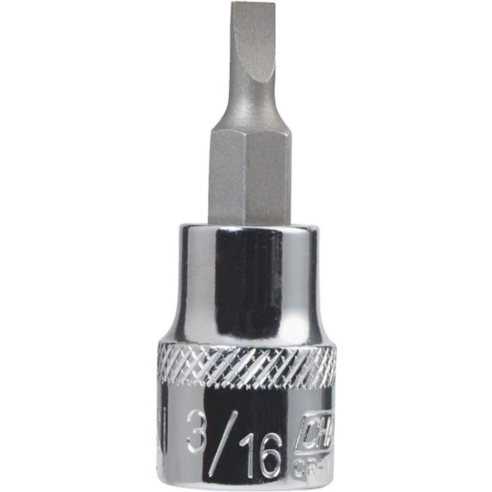 Channellock Standard 3/8 In. Drive 3/16 In. Slotted Screwdriver Bit Socket