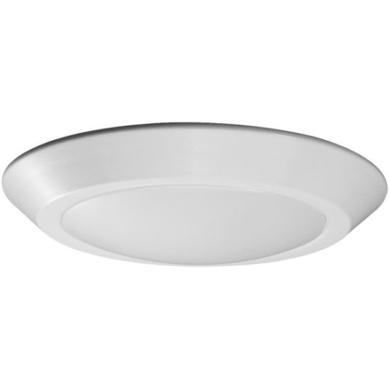 Satco Nuvo 7 In. White 610-Lumen LED Disk Flush Mount Light Fixture