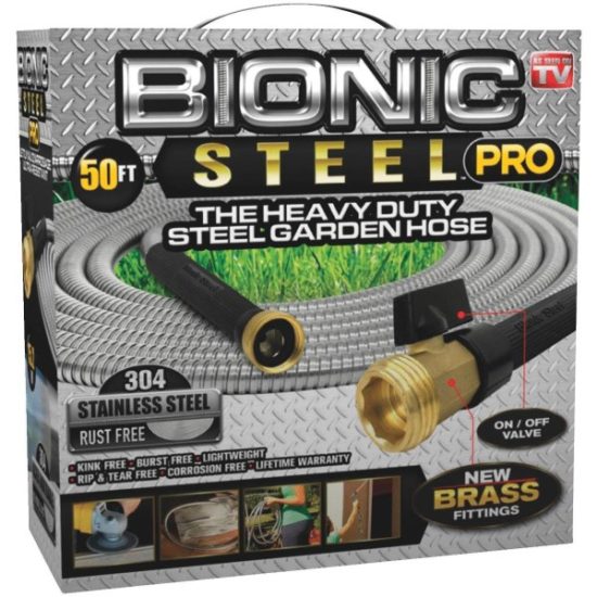 Bionic Steel Pro 5/8 In. Dia. X 50 Ft. L. Stainless Steel Garden Hose