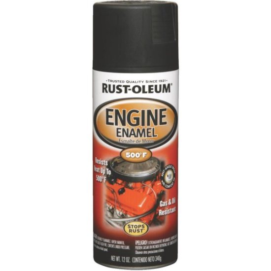Rust-Oleum Stops Rust 12 Oz. Flat Black Engine Enamel Spray Paint