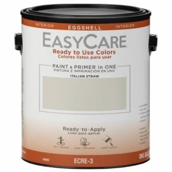 Ready To Use Interior Paint & Primer In One, Eggshell Acrylic, Italian Straw, 1-Gallon