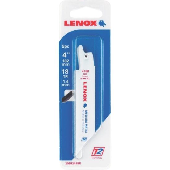 Lenox 4 In. 18 TPI Medium Metal Reciprocating Saw Blade (5-Pack)