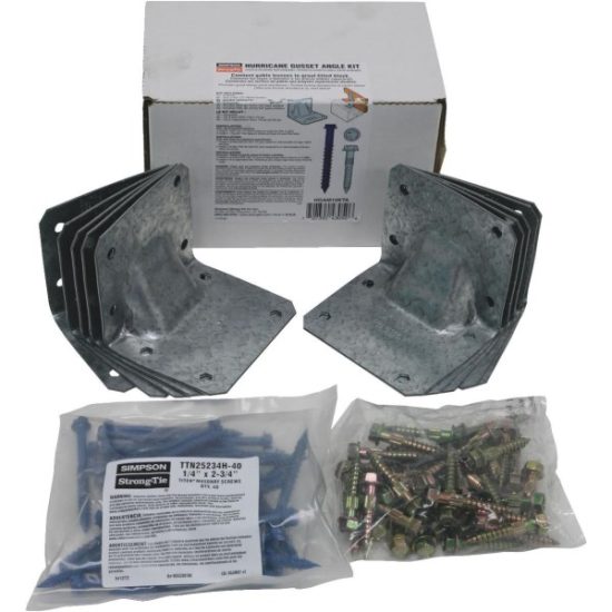 Simpson Strong Tie Gusset Angle Hurricane Tie Kit for Masonry with Titan Screws (10-Piece)