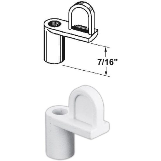 Prime-Line 7/16 In. White Swivel Die-cast Screen Clips With Screws (12 Count)