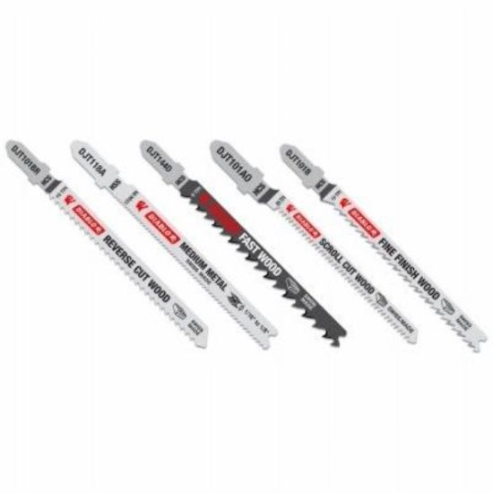 Diablo 5-Piece T-Shank HCS & HSS Jig Saw Blade Set for Wood & Metal