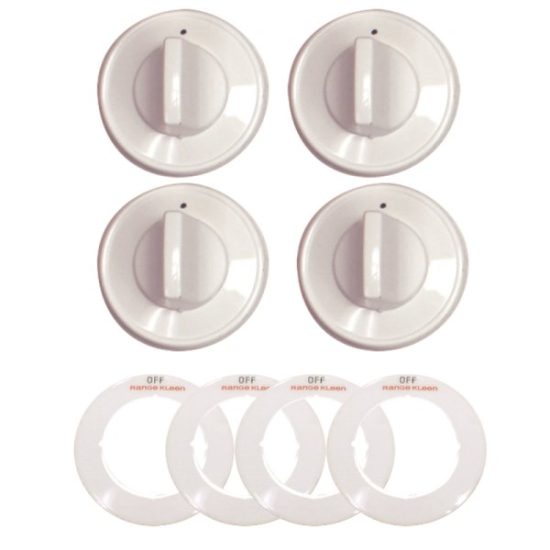 Range Kleen White Gas Range Knob (4-Pack)