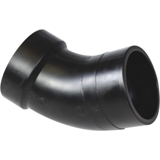 Charlotte Pipe 3 In. Hub x Spigot 45 Deg. Street ABS Elbow (1/8 Bend)