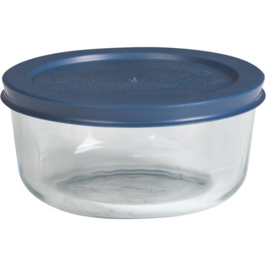Pyrex Simply Store 2-Cup Round Glass Storage Container with Lid