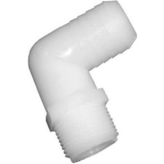 Anderson Metals 3/8 In. Barb x 1/4 In. MIP 90 Deg. Nylon Elbow (1/4 Bend)