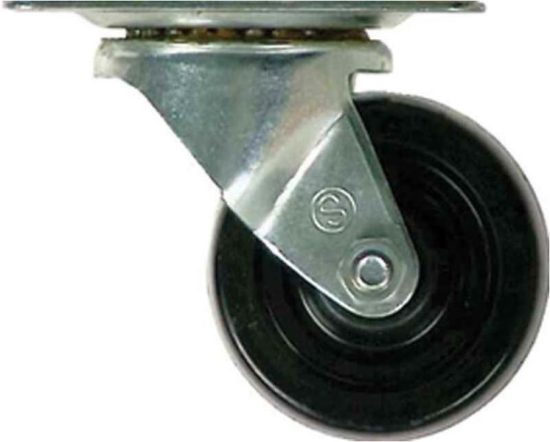 Shepherd 3 In. General-Duty Soft Rubber Swivel Plate Caster