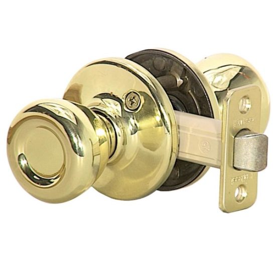 Kwikset Tylo Polished Brass Hall & Closet Door Knob