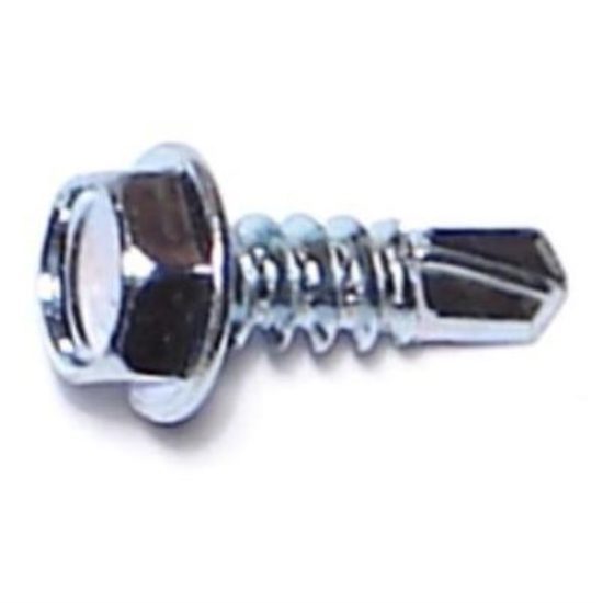 #8-18 x 1/2  Zinc Plated Steel Hex Washer Head Self-Drilling Screws SDSHWS-101