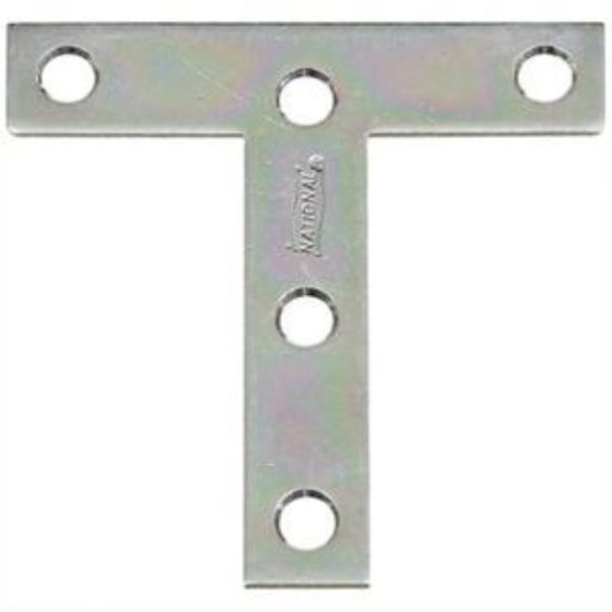 National 3" x 3" Zinc T-Plate, (2-Pack)